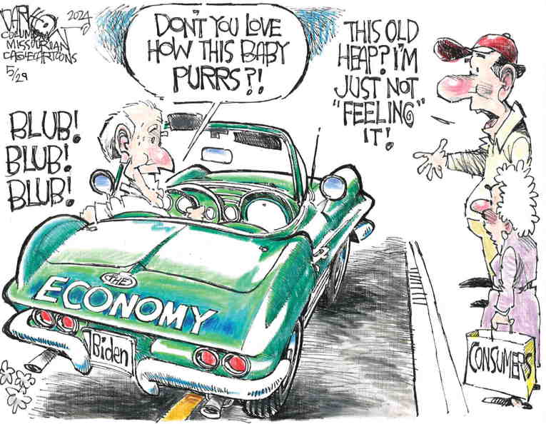 Political/Editorial Cartoon by John Darkow, Columbia Daily Tribune, Missouri on Inflation Proves to Be Stubborn