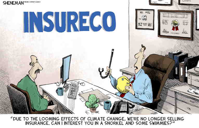 Political/Editorial Cartoon by Drew Sheneman, Newark Star Ledger on Inflation Proves to Be Stubborn