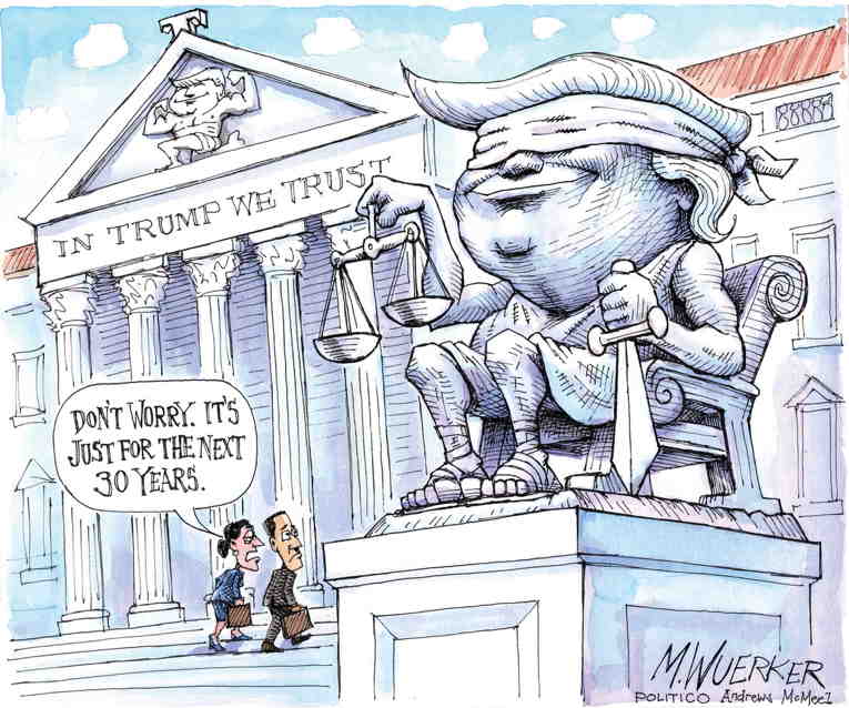 Political/Editorial Cartoon by Matt Wuerker, Politico on Alito Still Refuses to Recuse