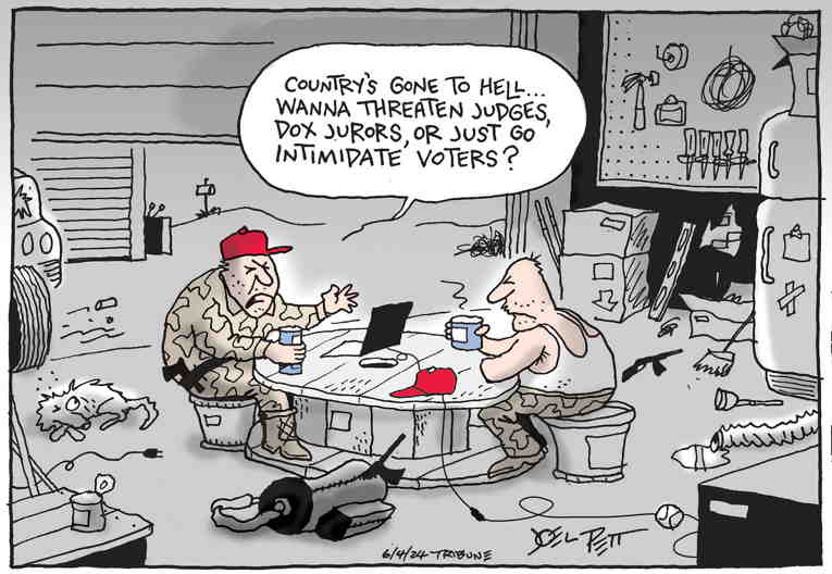 Political/Editorial Cartoon by Joel Pett, Lexington Herald-Leader, CWS/CartoonArts Intl. on Trumpublicans Go All In