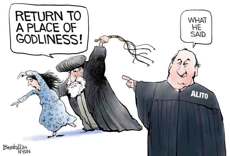 Political/Editorial Cartoon by Bill Bramhall, New York Daily News on Alito and Thomas Party On