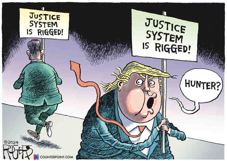 Political/Editorial Cartoon by Rob Rogers on Trump to Be Sentenced Soon