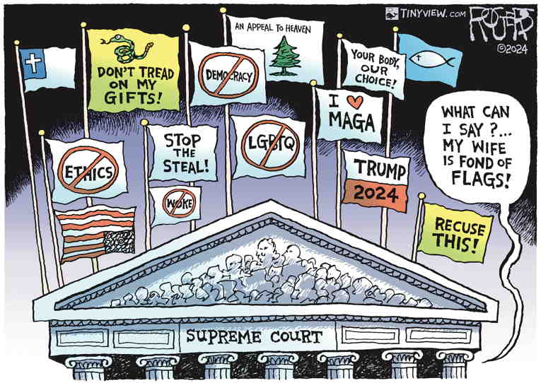 Political/Editorial Cartoon by Rob Rogers on Justices Give Congress the Finger