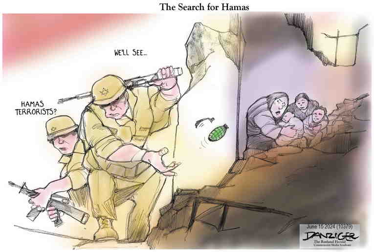 Political/Editorial Cartoon by Jeff Danziger on Gaza Massacre Continues