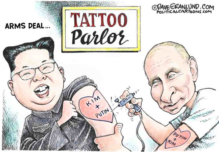 Political/Editorial Cartoon by Dave Granlund on Putin Parties With Friends