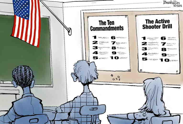 Political/Editorial Cartoon by Bill Bramhall, New York Daily News on American Taliban Strikes