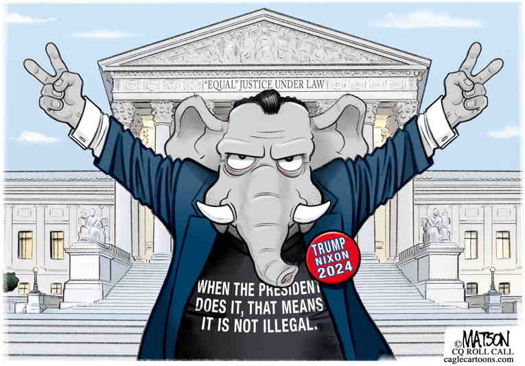 Political/Editorial Cartoon by RJ Matson, Cagle Cartoons on Supreme Court Anoints King