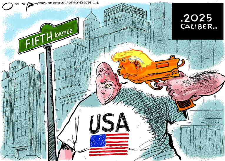 Political/Editorial Cartoon by Jack Ohman, The Oregonian on Project 2025 in the Limelight