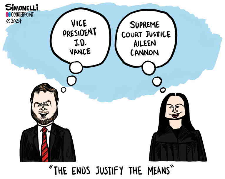 Political/Editorial Cartoon by Liam Simonelli on Cannon Dismisses Documents Case