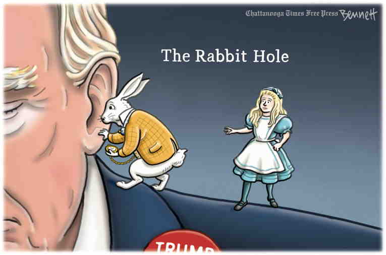 Political/Editorial Cartoon by Clay Bennett, Chattanooga Times Free Press on Trump Campaign Resets