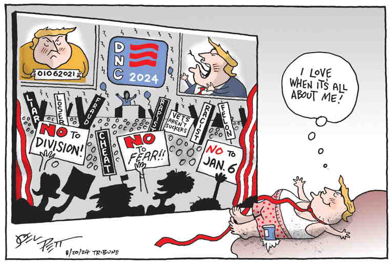 Political/Editorial Cartoon by Joel Pett, Lexington Herald-Leader, CWS/CartoonArts Intl. on Trump Campaign Resets