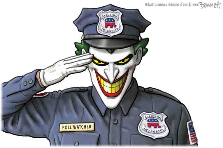 Political/Editorial Cartoon by Clay Bennett, Chattanooga Times Free Press on Coup Plan Revealed