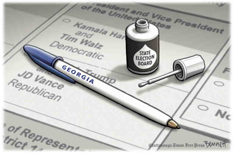 Political/Editorial Cartoon by Clay Bennett, Chattanooga Times Free Press on Coup Plan Revealed