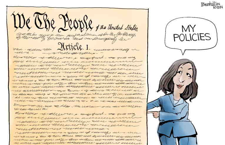 Political/Editorial Cartoon by Bill Bramhall, New York Daily News on Kamala Surges