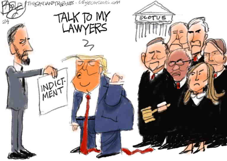 Political/Editorial Cartoon by Pat Bagley, Salt Lake Tribune on In Other News