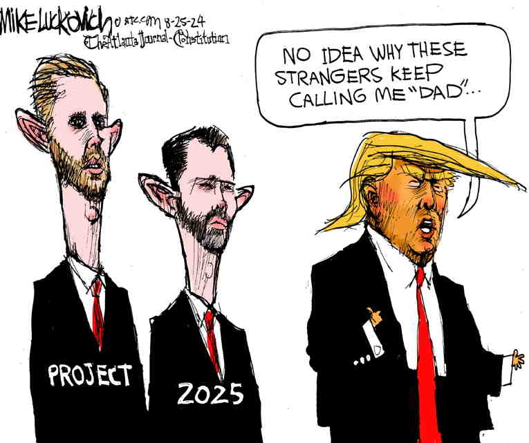 Political/Editorial Cartoon by Mike Luckovich, Atlanta Journal-Constitution on Trump Melting