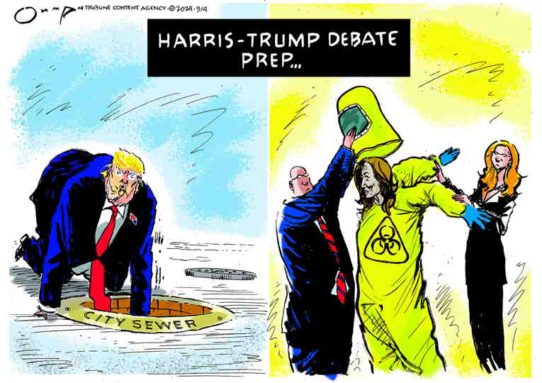 Political/Editorial Cartoon by Jack Ohman, The Oregonian on Harris Campaign Takes Shape