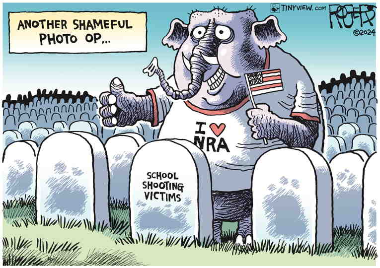 Political/Editorial Cartoon by Rob Rogers on Children Shot Dead in Georgia