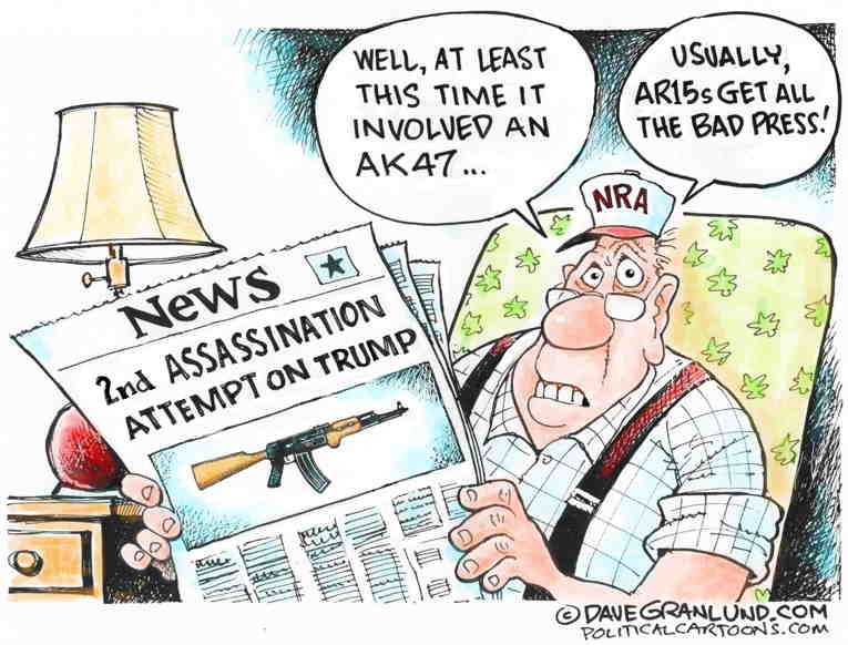 Political/Editorial Cartoon by Dave Granlund on Assassination Attempt Thwarted