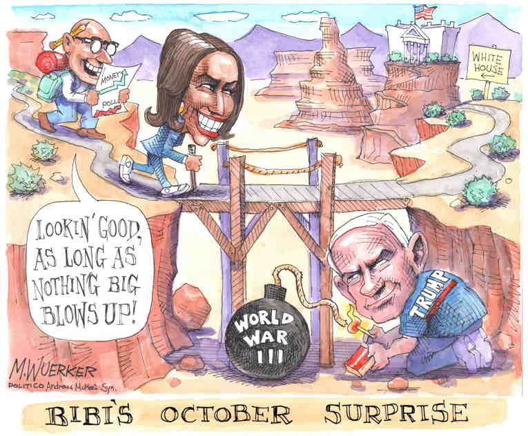 Political/Editorial Cartoon by Matt Wuerker, Politico on Harris Accepts Debate Invitation