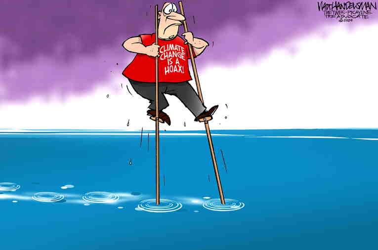 Political/Editorial Cartoon by Walt Handelsman, Newsday on Hurricane Helene Ravages Southeast