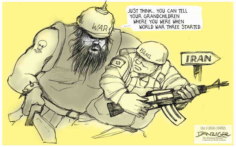 Political/Editorial Cartoon by Jeff Danziger on Israel Bombards Lebanon