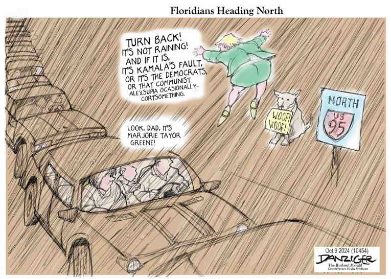 Political/Editorial Cartoon by Jeff Danziger on Record Storms Batter the South