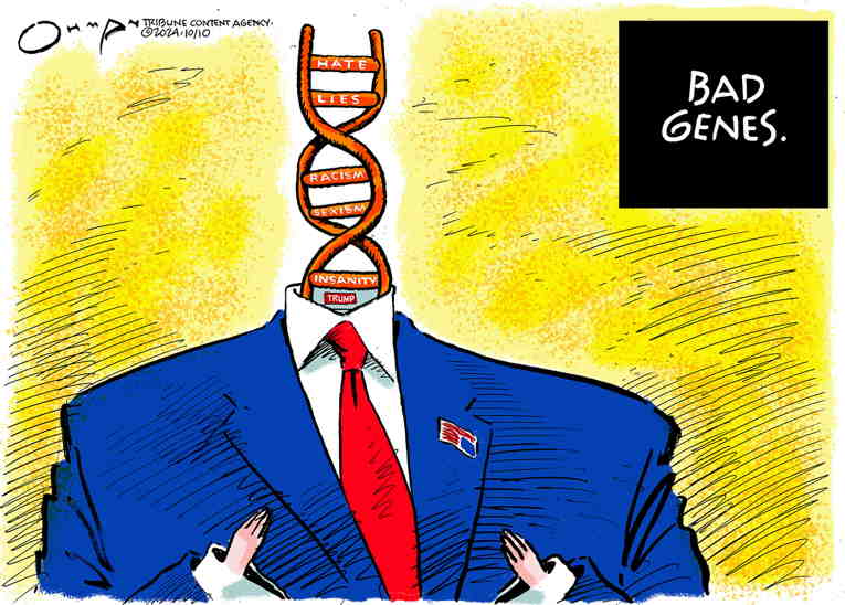 Political/Editorial Cartoon by Jack Ohman, The Oregonian on Harris Narrowly Leads in Polls