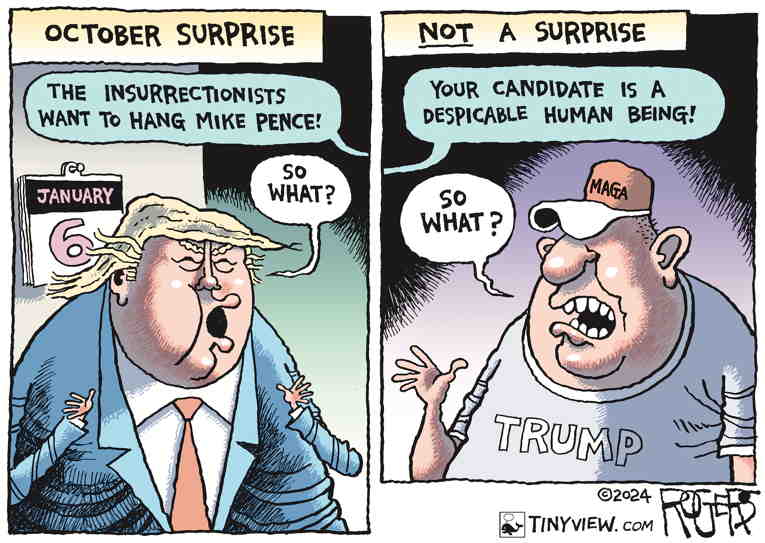 Political/Editorial Cartoon by Rob Rogers on Harris Narrowly Leads in Polls