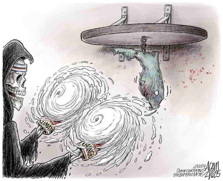 Political/Editorial Cartoon by Adam Zyglis, The Buffalo News on Republicans Deny Climate Change