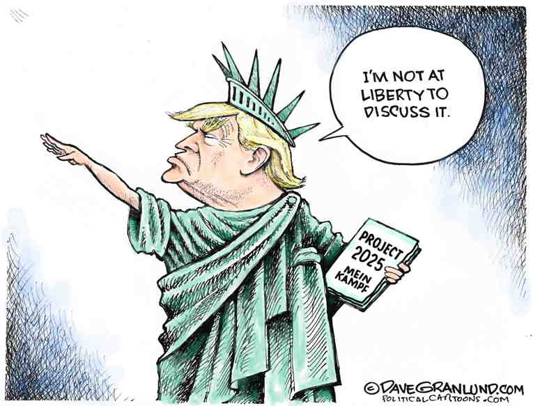 Political/Editorial Cartoon by Dave Granlund on Trump Goes Full Fascist