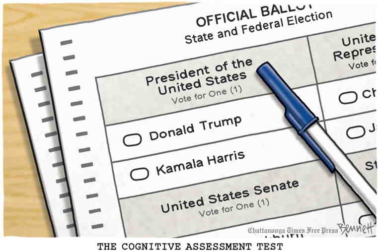 Political/Editorial Cartoon by Clay Bennett, Chattanooga Times Free Press on Voting Has Begun