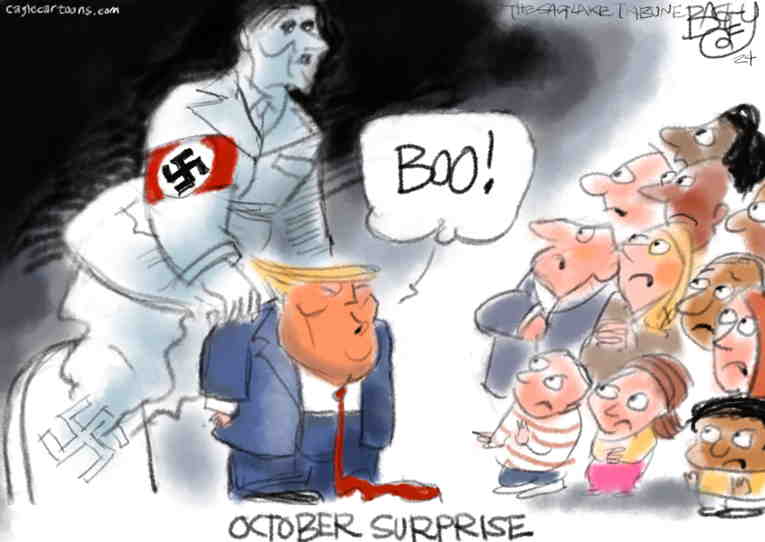 Political/Editorial Cartoon by Pat Bagley, Salt Lake Tribune on Trump Hosts Hatefest