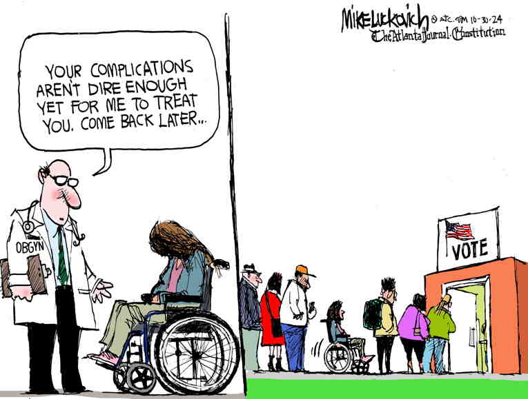 Political/Editorial Cartoon by Mike Luckovich, Atlanta Journal-Constitution on In Other News