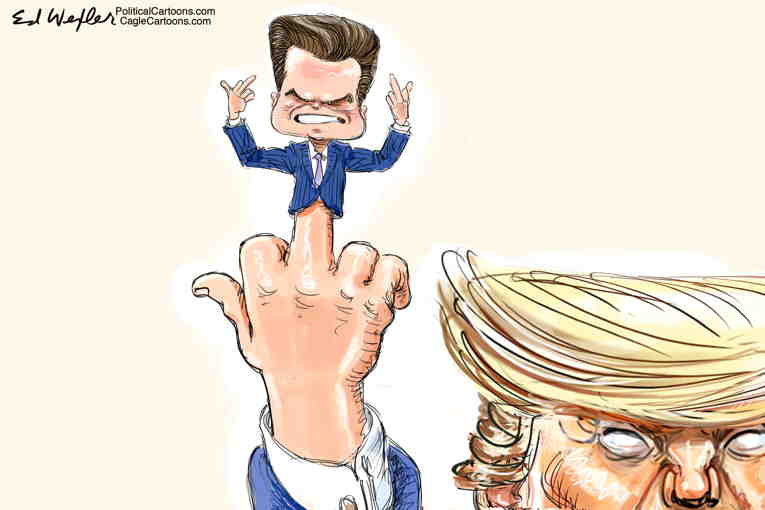 Political/Editorial Cartoon by Ed Wexler, PoliticalCartoons.com on Gaetz Chosen for Attorney General