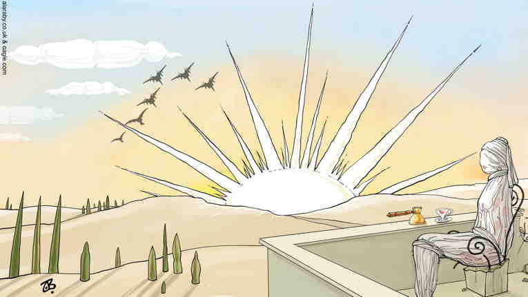 Political/Editorial Cartoon by Emad Hajjaj, Al Ghad, Amman, Jordan on Gaza to be Annexed