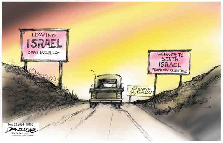 Political/Editorial Cartoon by Jeff Danziger on Gaza Destruction Almost Complete