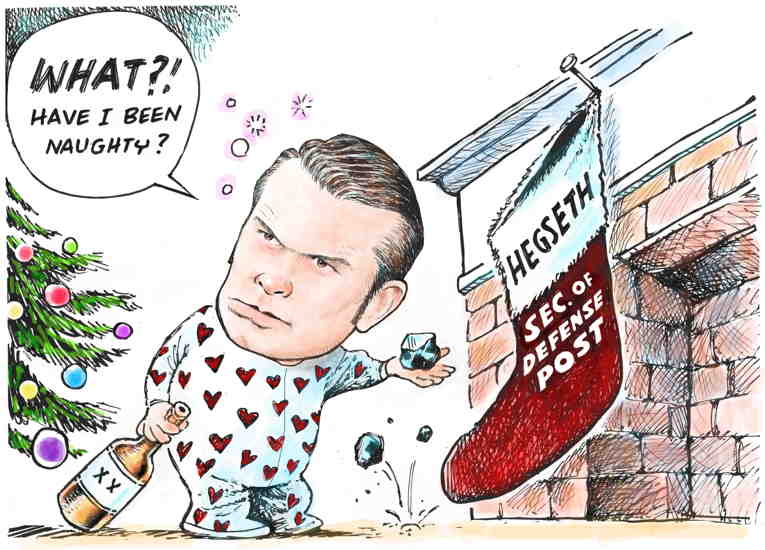 Political Cartoon on 'Hegseth Under Fire' by Dave Granlund at The Comic ...