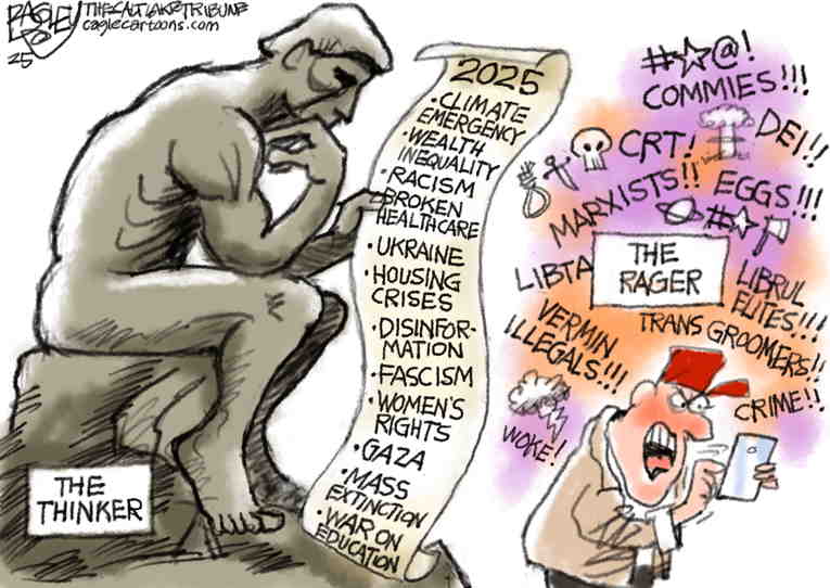 Political/Editorial Cartoon by Pat Bagley, Salt Lake Tribune on Trump’s Support Grows