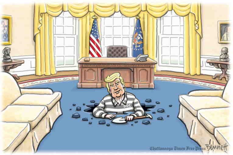 Political/Editorial Cartoon by Clay Bennett, Chattanooga Times Free Press on Trump Embraces Project 2025