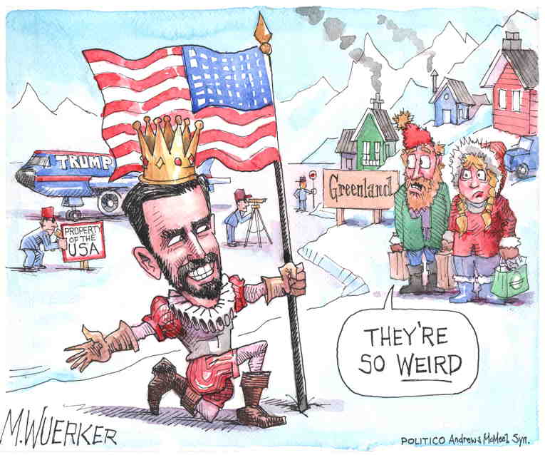 Political/Editorial Cartoon by Matt Wuerker, Politico on Trump Threatens Greenland