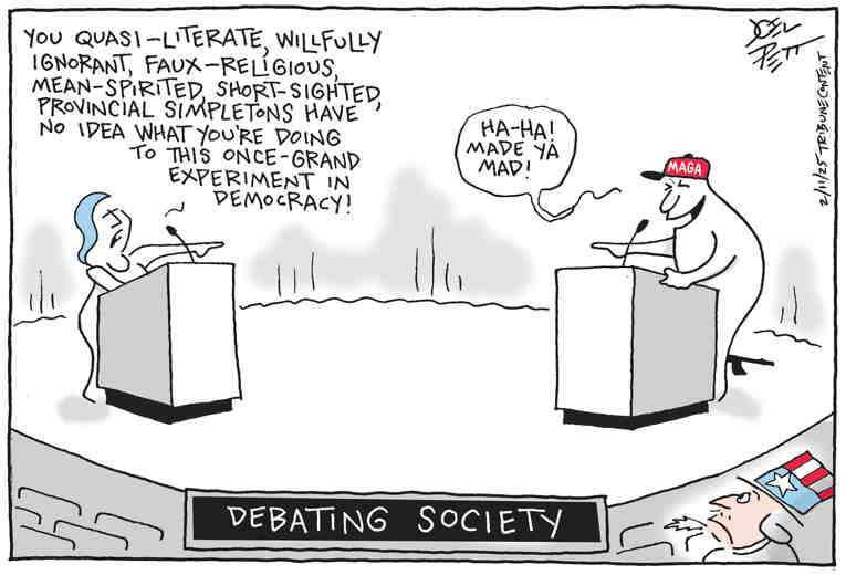 Political/Editorial Cartoon by Joel Pett, Lexington Herald-Leader, CWS/CartoonArts Intl. on MAGA Stands Firm