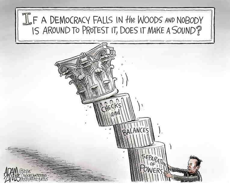 Political/Editorial Cartoon by John Darkow, Columbia Daily Tribune, Missouri on Musk Takes Command