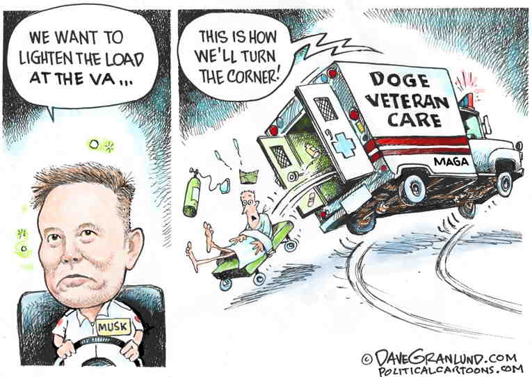 Political/Editorial Cartoon by Dave Granlund on Musk: “I Love Cutting!”