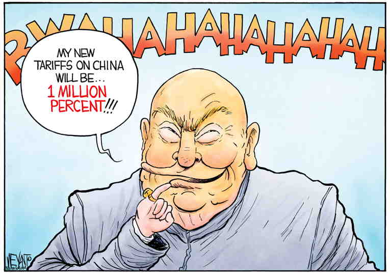 Political/Editorial Cartoon by Christopher Weyant, The Hill, Washington, DC on World Markets in Chaos