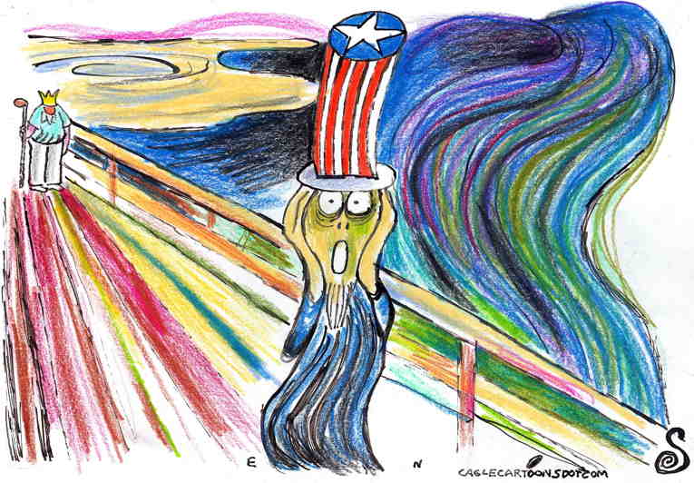 Political/Editorial Cartoon by Randall Enos, Cagle Cartoons on Trump Throws Tantrums