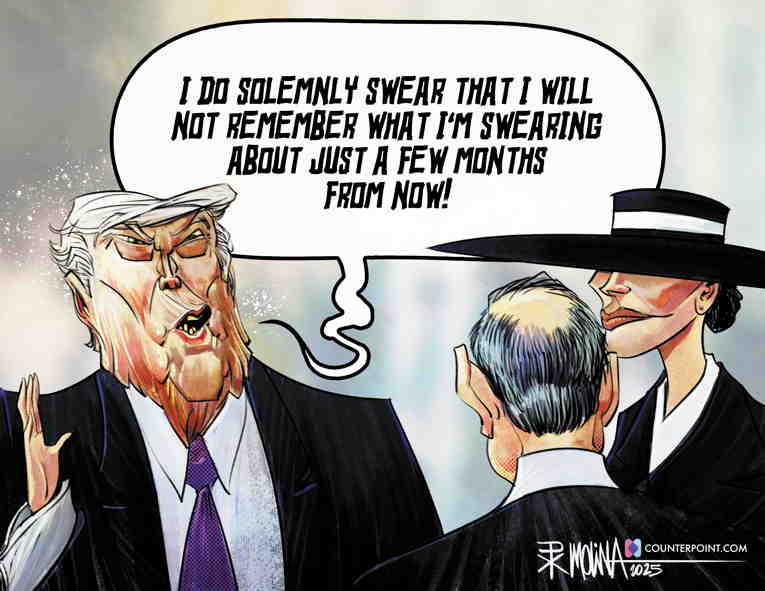 Political/Editorial Cartoon by Pedro Molina, El Nuevo Diario, Managua, Nicaragua on US Constitution in Question
