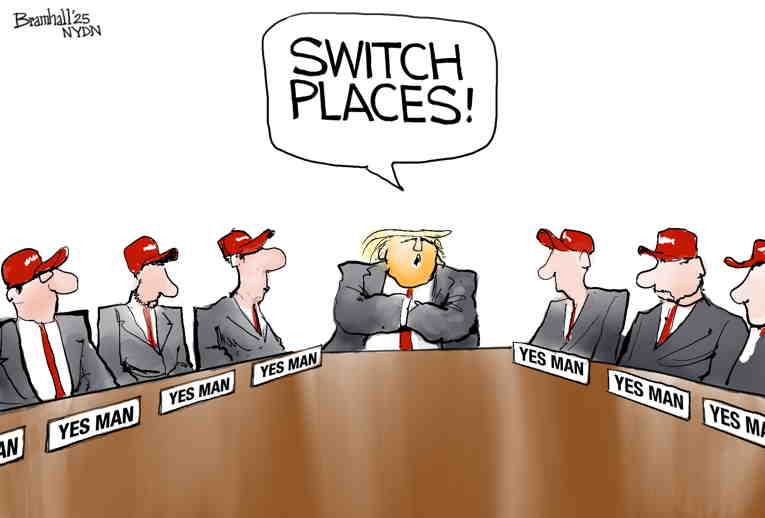 Political/Editorial Cartoon by Bill Bramhall, New York Daily News on Trump Issues King’s Decrees