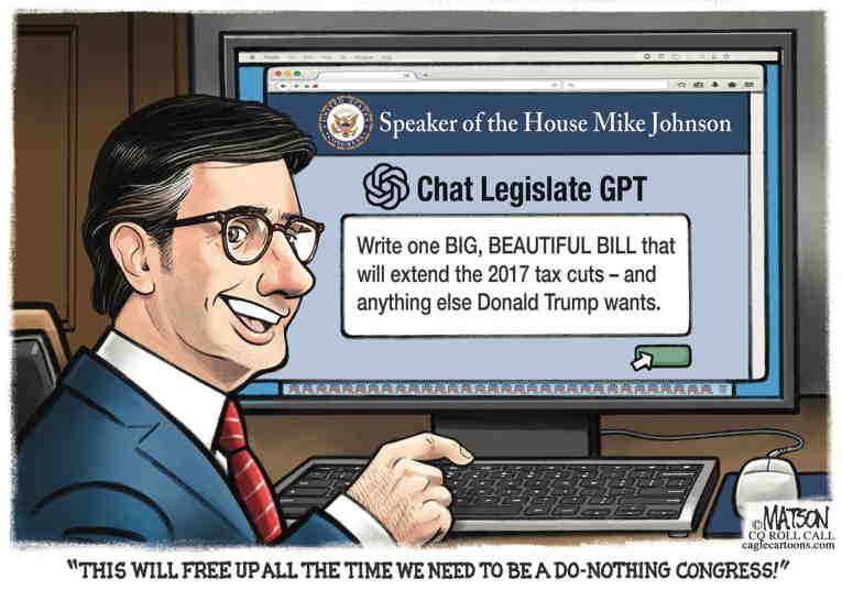 Political/Editorial Cartoon by RJ Matson, Cagle Cartoons on Trump Issues King’s Decrees