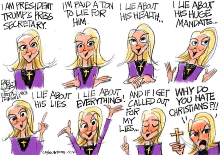 Political/Editorial Cartoon by Pat Bagley, Salt Lake Tribune on Trump Issues King’s Decrees